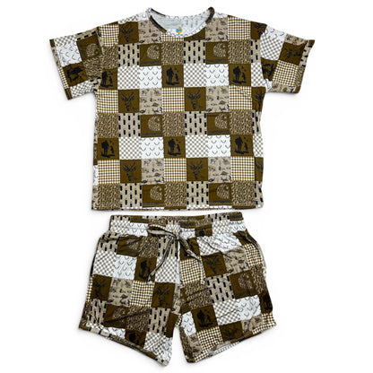 Buck Hunting Patchwork Mom Set
