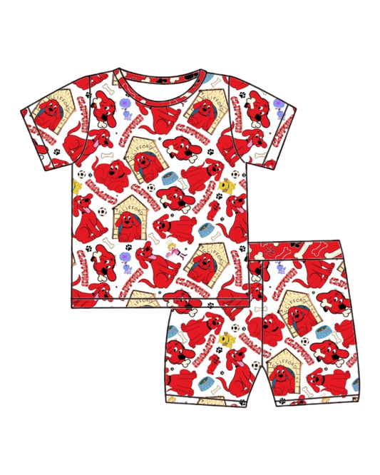 Big Red Pup Adventures 2pc Short Set