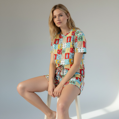 Coastal Patchwork Mom Set